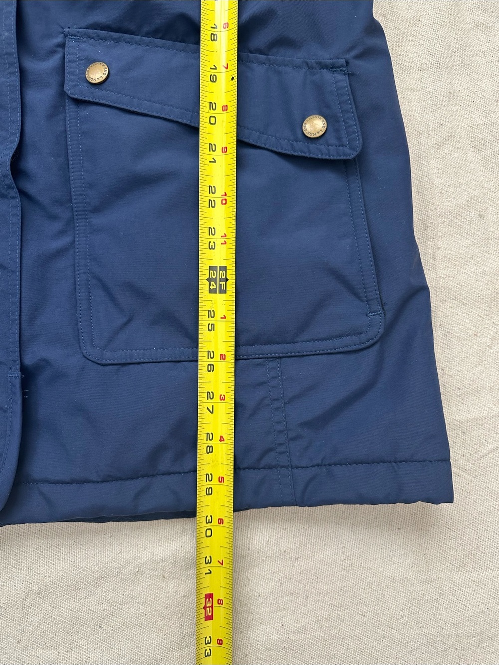 Lands' End Blue Squall Jacket Hooded Thermacheck Fleece Lined Parka XS 2-4 - Picture 5 of 15